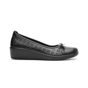 Bailarinas Flexi Ballerina with Comfort Pad insole Style 45608 Mujer Negros | 10WTZQYXF