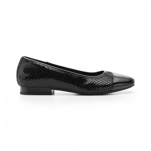 Bailarinas Flexi Leather Comfort Pad Style 119903 Mujer Negros | 16LUHSYDQ