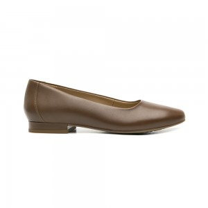Bailarinas Flexi Leather Comfort Pad Style 119901 Mujer Cafes | 51BIELOTF