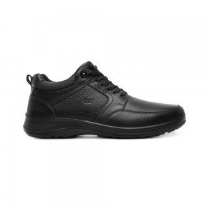 Botas Flexi Casual Leather Boot Style 50816 Hombre Negros | 86YTZJCFX