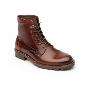 Botas Flexi Quirelli 100% Leather Casual Booty - 88609 Hombre Marrom | 49BIFDESU