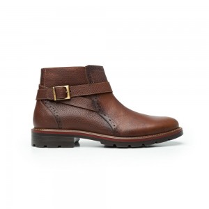 Botas Flexi Quirelli 100% Leather Casual Booty - Style 88608 Hombre Marrom | 16SAOUIWQ