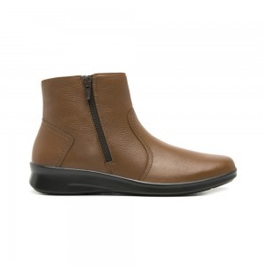 Botines Flexi Leather Ankle Boots Style 124504 Mujer Marrom | 86JBMRPQK