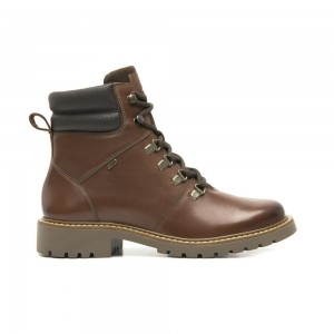Botines Flexi Leather Internal Zipper Style 37819 Mujer Marrom | 61MTDLQXN