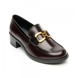 Mocasines Flexi Dress with Buckle Style 119502 Mujer Vino | 02BPIAYUX