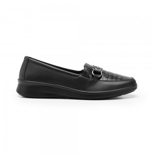 Mocasines Flexi Leather Comfort Style 124502 Mujer Negros | 68WJURSZP