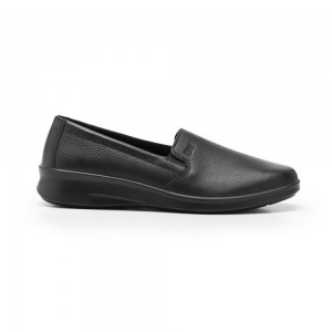 Mocasines Flexi Leather Comfort Style 124501 Mujer Negros | 41KDCBHWE