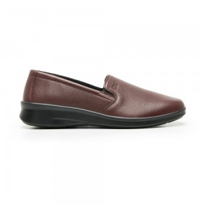 Mocasines Flexi Leather Comfort Style 124501 Mujer Vino | 61VNDUKOJ
