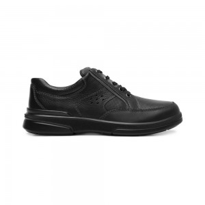 Mocasines Flexi Leather Moccasin Style 410605 Hombre Negros | 58HFLZESG
