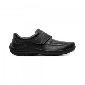 Mocasines Flexi Leather with Adjustable Width Style 415901 Hombre Negros | 37JRNIKGL