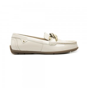 Mocasines Flexi Patent Leather Style 124304 Mujer Blancos | 28QXPJVSD