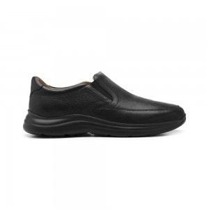 Mocasines Flexi Quirelli Leather Slip-On Style 702508 Hombre Negros | 47JQTYAFD