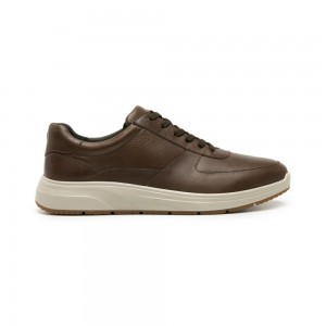 Mocasines Flexi Quirelli Leather Style 703805 Hombre Cafes | 65XHLOVAY