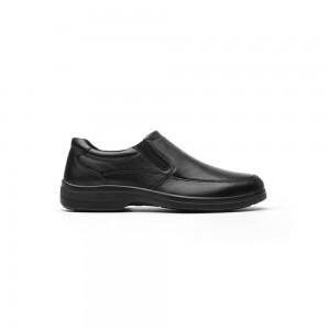 Mocasines Flexi Service/Clinic Moccasin with Side Elastics - Style 91608 Hombre Negros | 79PHDOZBF
