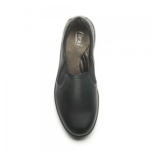 Mocasines Flexi Service/Clinic Side Elastics - 25901 Style Mujer Negros | 84LACVXDQ