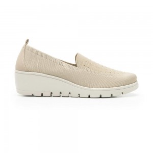 Mocasines Flexi Slip-On with Extra Lightweight Style 104817 Mujer Beige | 62VUPEJRA
