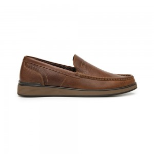 Mocasines Flexi Slip On Lightweight Style 413201 Hombre Marrom | 90CAVIKTO