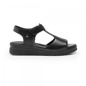 Sandalias Flexi Cushioned Insole Style 124202 Mujer Negros | 18MHFLVUK