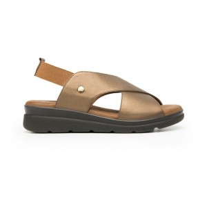 Sandalias Flexi Cushioned Insole Style 124201 Mujer Marrom | 36NIRLAJT