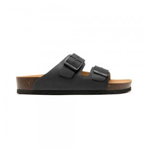 Sandalias Flexi Leather al Style 404203 Hombre Negros | 43LGXABRM