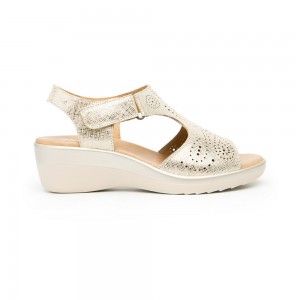 Sandalias Flexi Peep Toe al Style 116013 Mujer Dorados | 79KQLCRMP