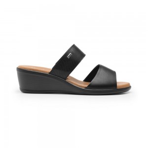 Sandalias Flexi Wedge al Style 123702 Mujer Negros | 86VONUTWH