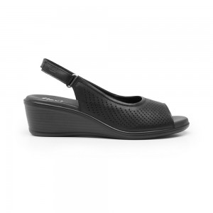Sandalias Flexi Wedge al Style 123704 Mujer Negros | 10ZPIGYJV