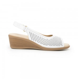 Sandalias Flexi Wedge al Style 123704 Mujer Blancos | 04IEFUJPR