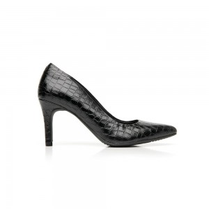 Tacones Flexi Crocodile Heeled 104501 Style Mujer Negros | 19BUNFVOW