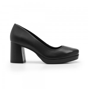 Tacones Flexi Leather with Comfort Walk Technology Style 127201 Mujer Negros | 67DCFHRSI