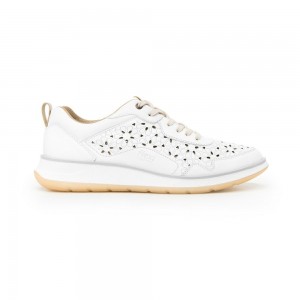 Tenis Flexi Extra Soft Leather Oxford Style 119306 Mujer Blancos | 64XSNPADO