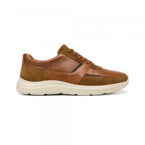 Tenis Flexi Quirelli Casual Sneaker Style 702509 Hombre Marrom | 90AIFPDLY