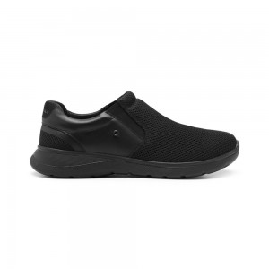 Tenis Flexi Quirelli Leather Extra Lightweight Style 89204 Hombre Negros | 38CAISJYV