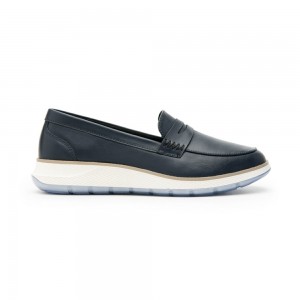 Zapatos Planos Flexi Casual Loafer Style 119303 Mujer Azules | 06JQXOWYV