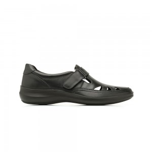 Zapatos Planos Flexi Casual With Slits - Style 25905 Mujer Negros | 75JUEAXRV