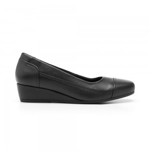 Zapatos Planos Flexi Leather Comfort Style 127002 Mujer Negros | 73IDLVSBA