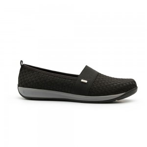 Zapatos Planos Flexi Urban Flat with Woven Material - Style 28305 Mujer Negros | 03TPZHRME